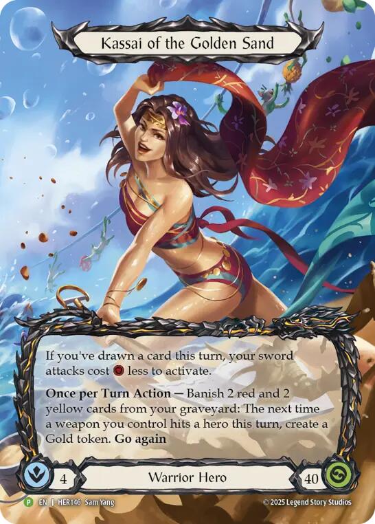 Kassai of the Golden Sand [HER146] (Promo)  Rainbow Foil | Shuffle n Cut Hobbies & Games
