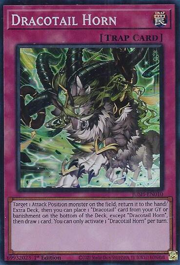 Dracotail Horn (Super Rare) [JUSH-EN010] Super Rare | Shuffle n Cut Hobbies & Games