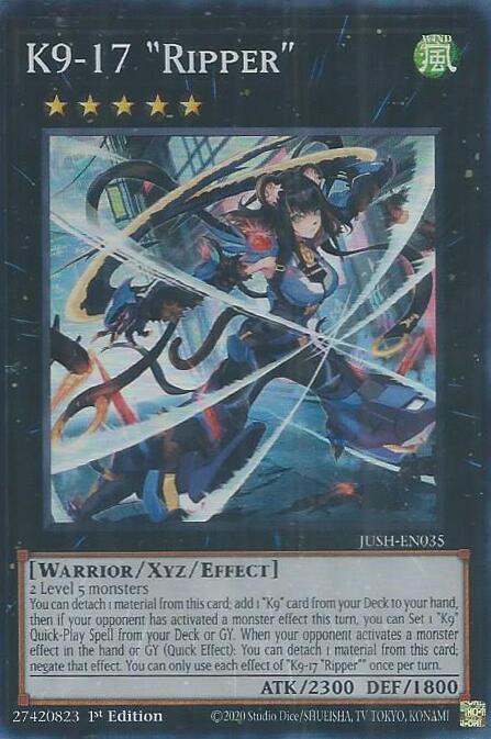K9-17 "Ripper" [JUSH-EN035] Super Rare | Shuffle n Cut Hobbies & Games