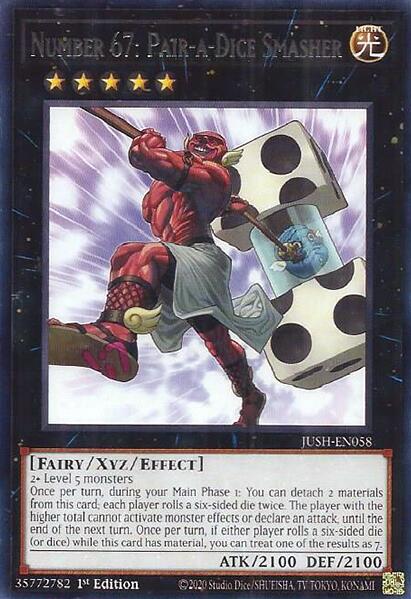 Number 67: Pair-a-Dice Smasher [JUSH-EN058] Rare | Shuffle n Cut Hobbies & Games