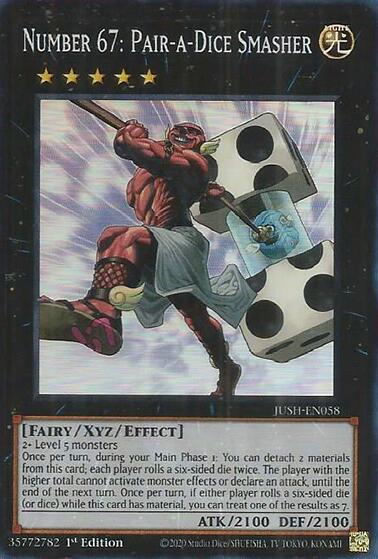 Number 67: Pair-a-Dice Smasher (Super Rare) [JUSH-EN058] Super Rare | Shuffle n Cut Hobbies & Games