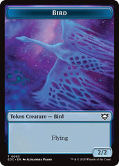 Bird // Golem (0012) Double-Sided Token [Edge of Eternities Commander Tokens] | Shuffle n Cut Hobbies & Games
