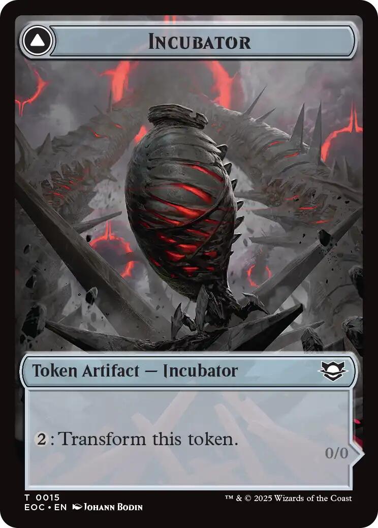 Incubator // Phyrexian Double-Sided Token [Edge of Eternities Commander Tokens] | Shuffle n Cut Hobbies & Games