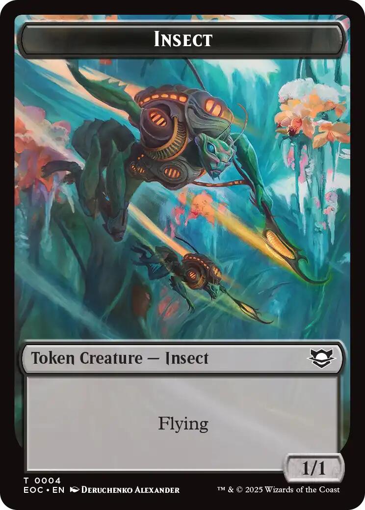 Insect // Elemental (0007) Double-Sided Token [Edge of Eternities Commander Tokens] | Shuffle n Cut Hobbies & Games