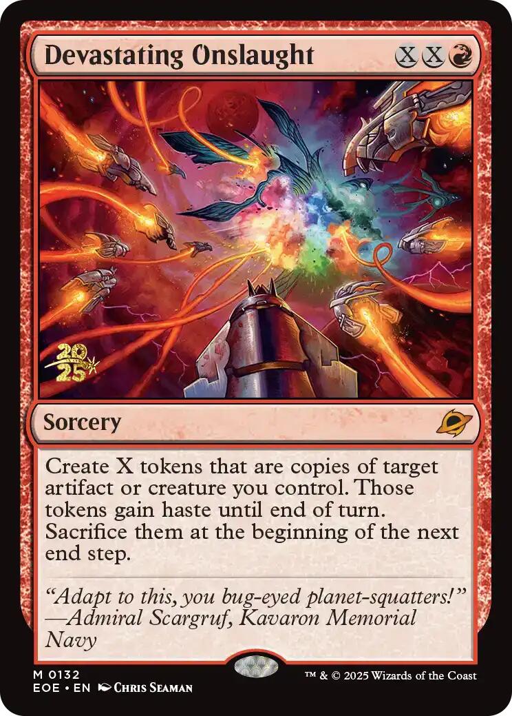 Devastating Onslaught [Edge of Eternities Prerelease Promos] | Shuffle n Cut Hobbies & Games