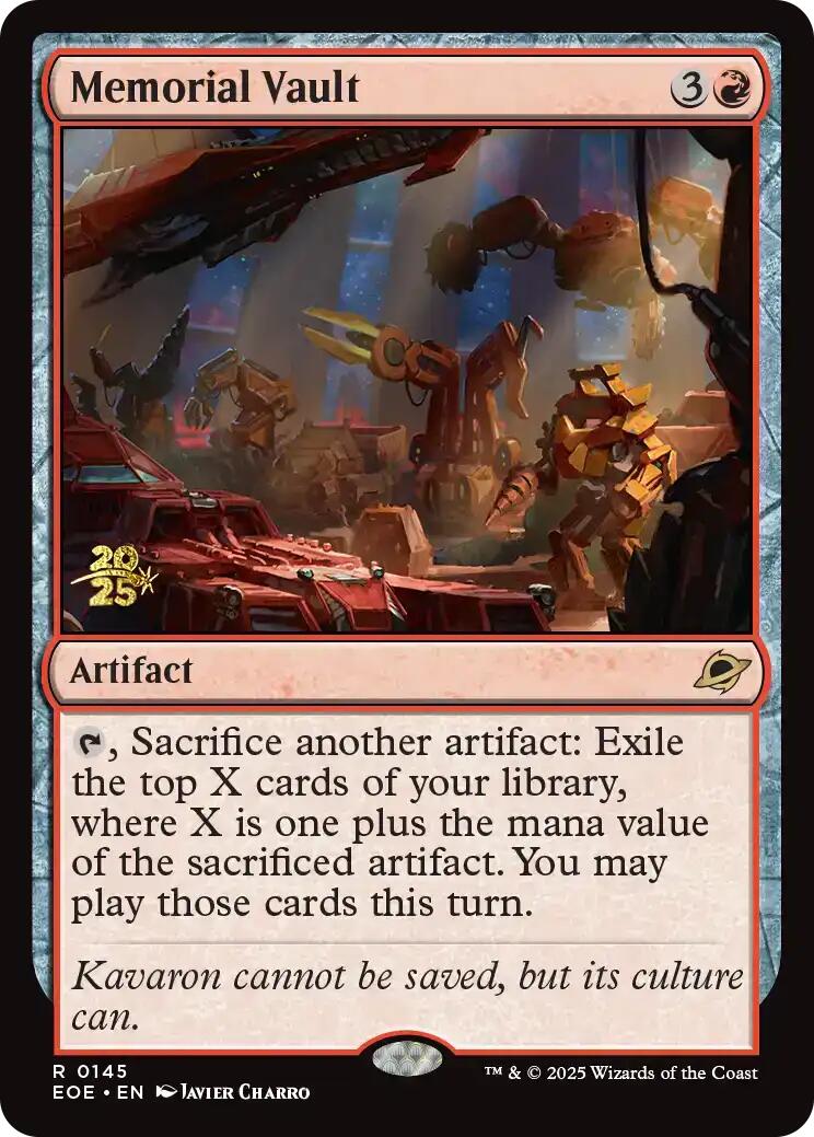 Memorial Vault [Edge of Eternities Prerelease Promos] | Shuffle n Cut Hobbies & Games