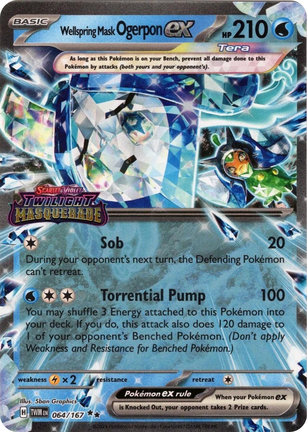 Wellspring Mask Ogerpon ex (064/167) (Stamped) [Miscellaneous Cards] | Shuffle n Cut Hobbies & Games