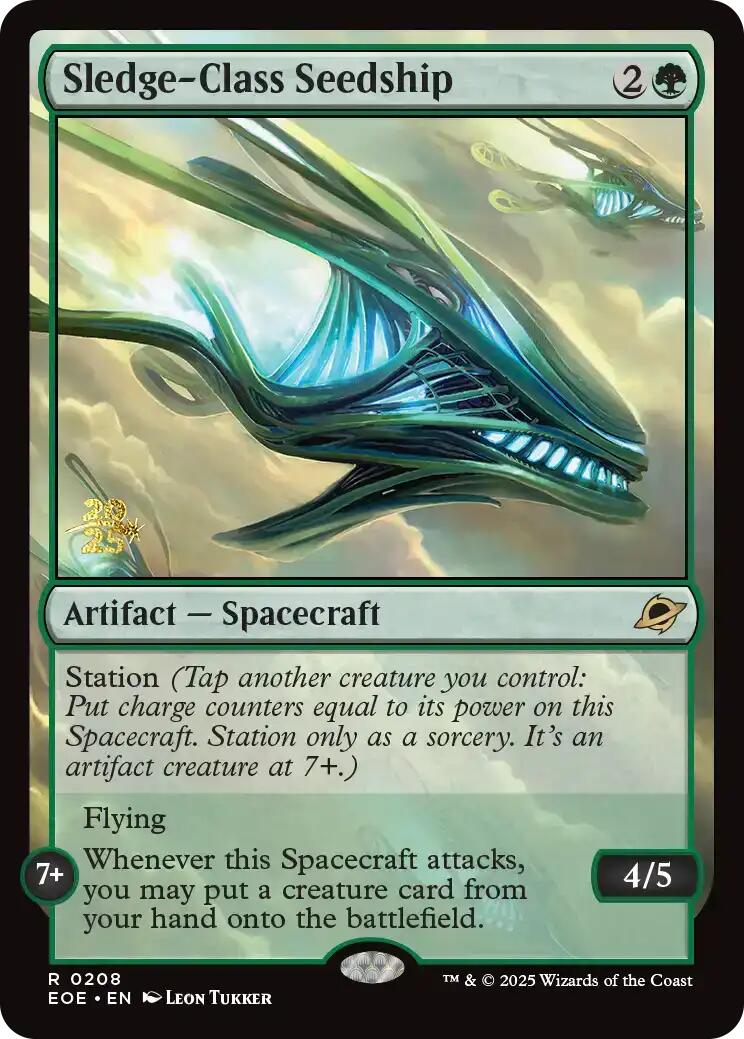Sledge-Class Seedship [Edge of Eternities Prerelease Promos] | Shuffle n Cut Hobbies & Games