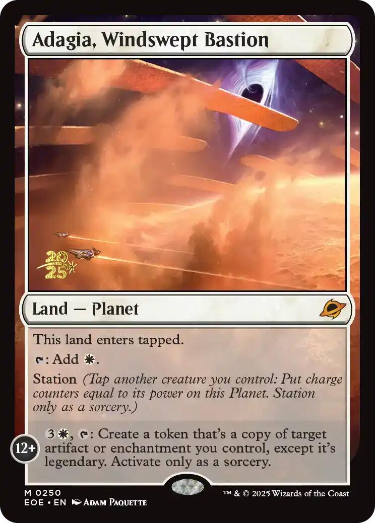 Adagia, Windswept Bastion [Edge of Eternities Prerelease Promos] | Shuffle n Cut Hobbies & Games