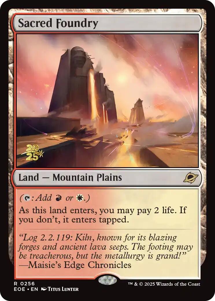 Sacred Foundry [Edge of Eternities Prerelease Promos] | Shuffle n Cut Hobbies & Games