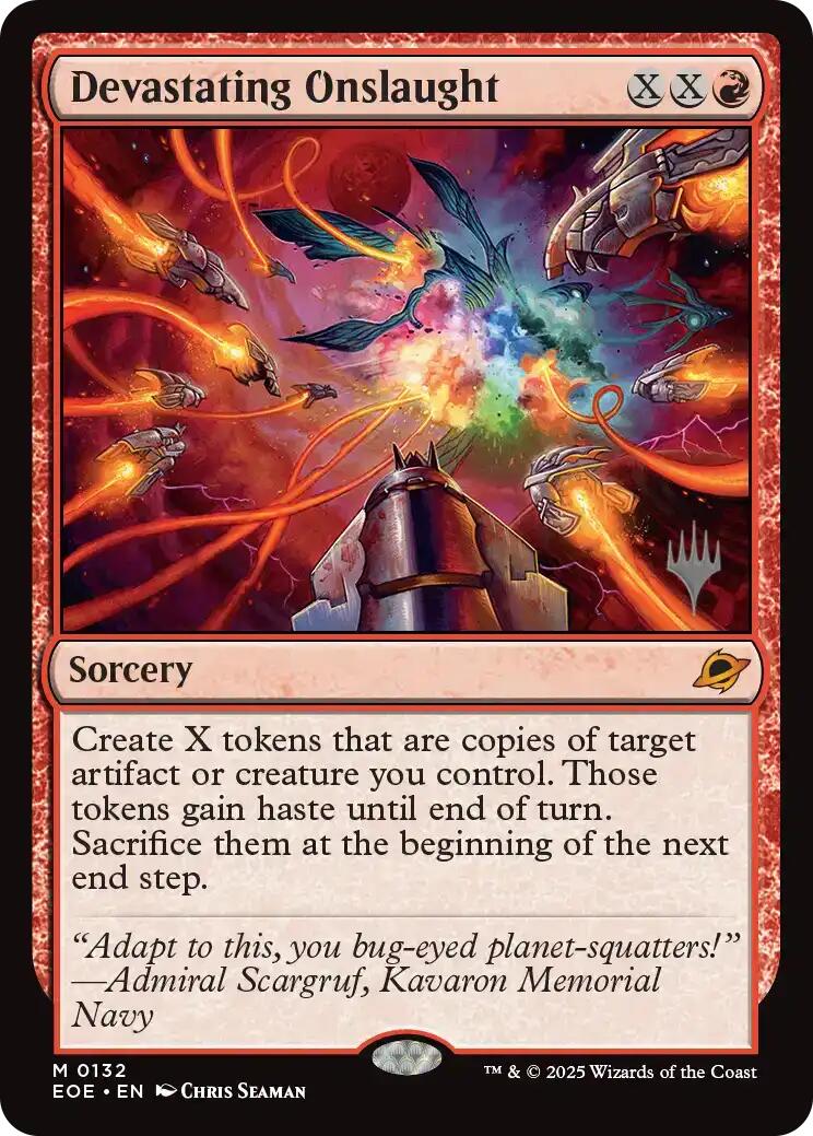 Devastating Onslaught [Edge of Eternities Promo Pack] | Shuffle n Cut Hobbies & Games
