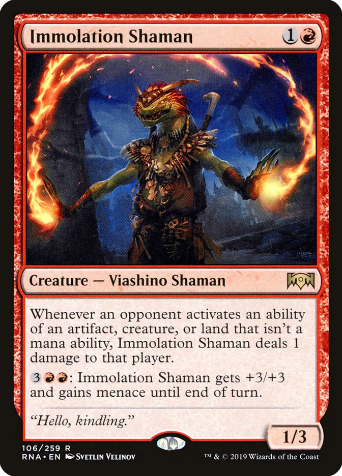 Immolation Shaman [Ravnica Allegiance] | Shuffle n Cut Hobbies & Games