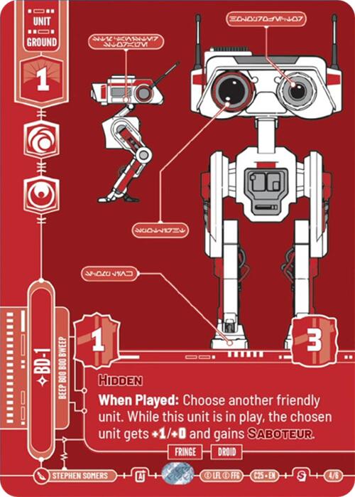 BD-1 (4/6) - Beep Boo Boo Bweep (4/6) [2025 Convention Exclusive] | Shuffle n Cut Hobbies & Games