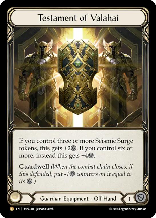 Testament of Valahai [MPG004] (Mastery Pack Guardian)  Rainbow Foil | Shuffle n Cut Hobbies & Games
