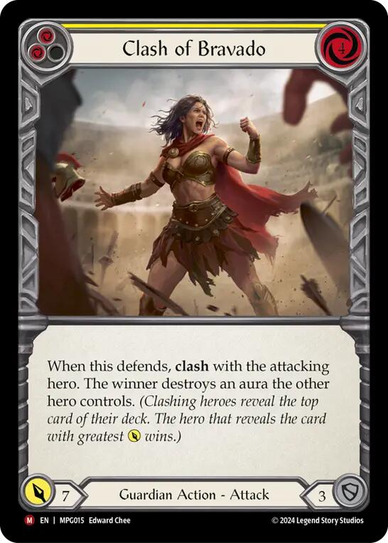 Clash of Bravado [MPG015] (Mastery Pack Guardian)  Rainbow Foil | Shuffle n Cut Hobbies & Games