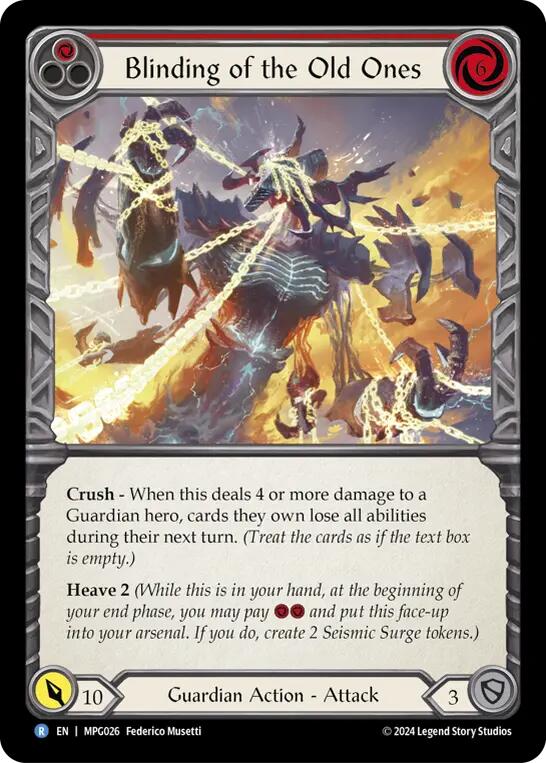 Blinding of the Old Ones [MPG026] (Mastery Pack Guardian)  Rainbow Foil | Shuffle n Cut Hobbies & Games