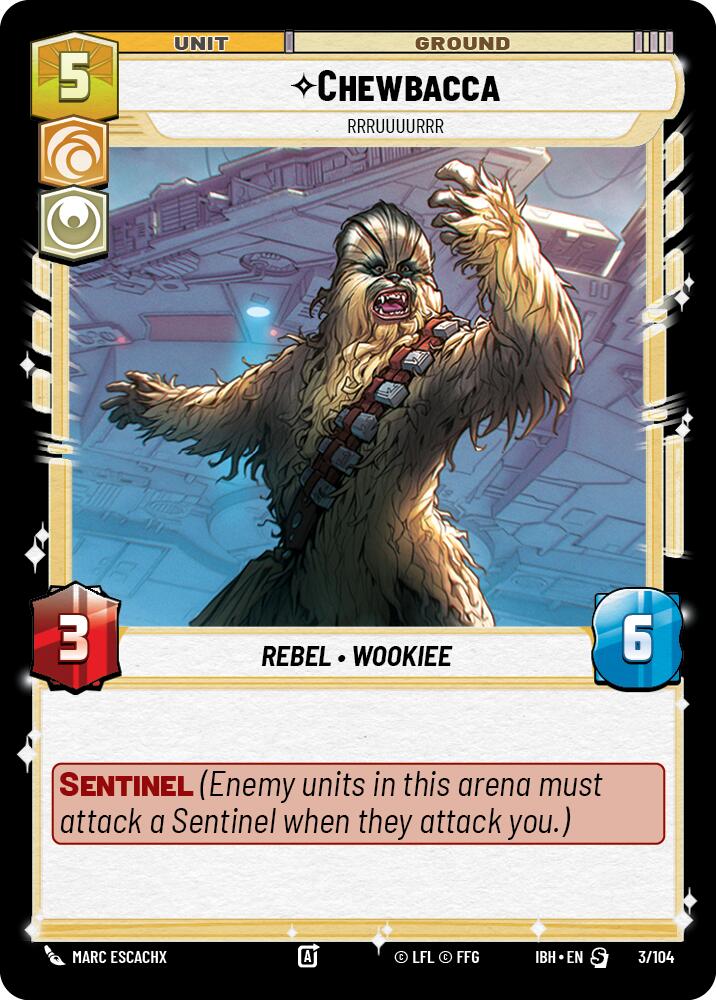 Chewbacca (3/104) - Rrruuuurrr (3/104) [Intro Battle: Hoth] | Shuffle n Cut Hobbies & Games