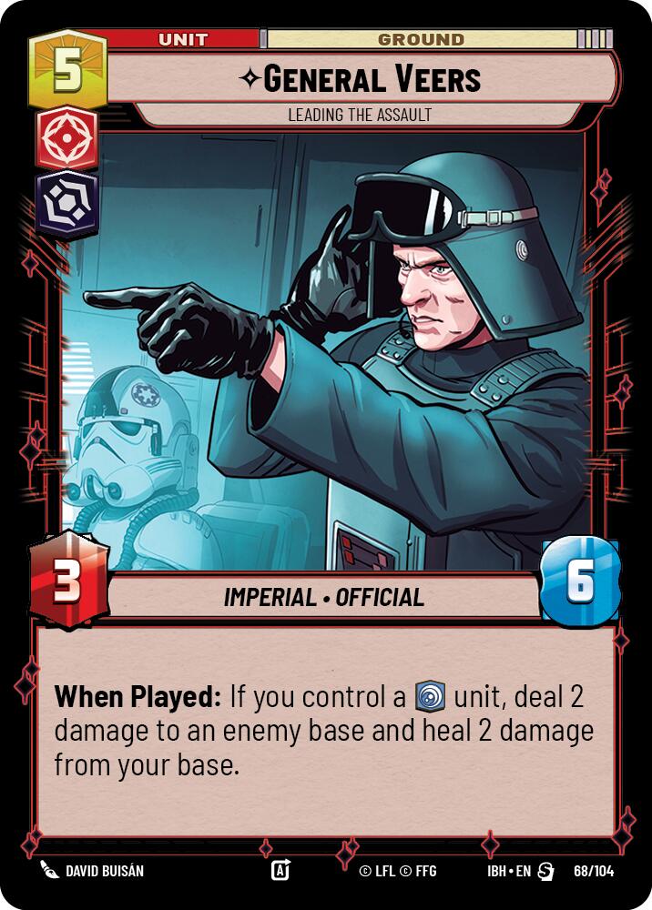 General Veers (68/104) - Leading the Assault (68/104) [Intro Battle: Hoth] | Shuffle n Cut Hobbies & Games