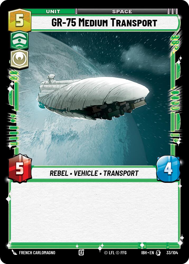 GR-75 Medium Transport (33/104) (33/104) [Intro Battle: Hoth] | Shuffle n Cut Hobbies & Games