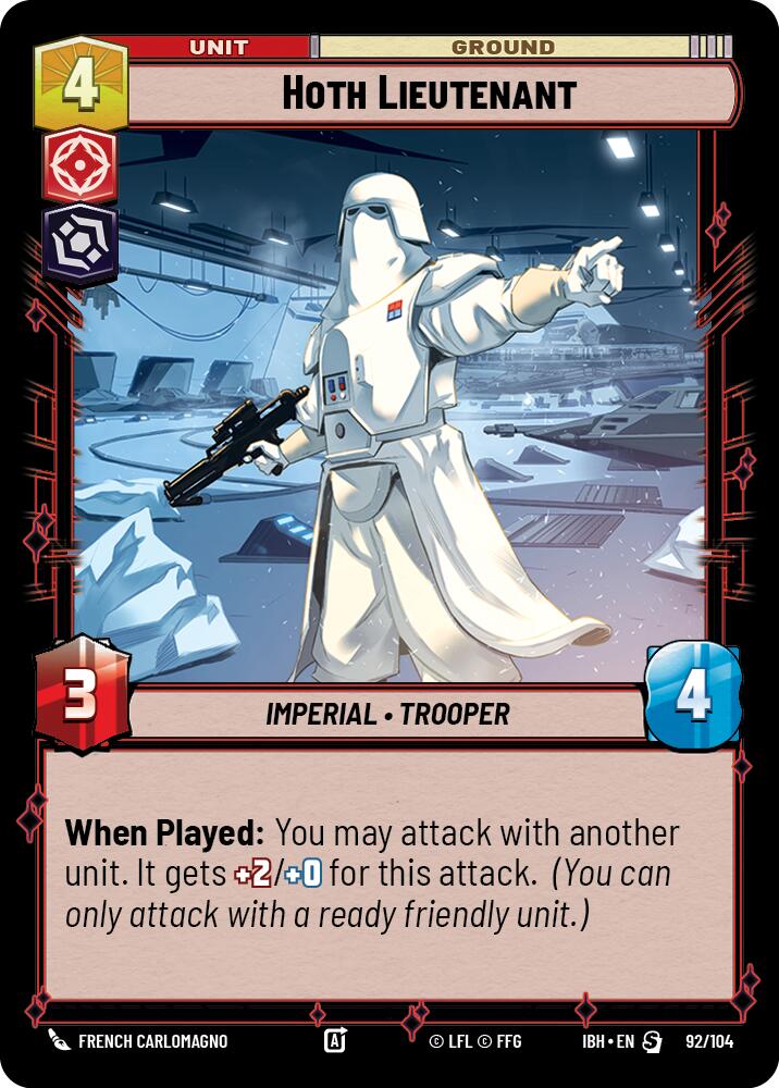 Hoth Lieutenant (92/104) (92/104) [Intro Battle: Hoth] | Shuffle n Cut Hobbies & Games