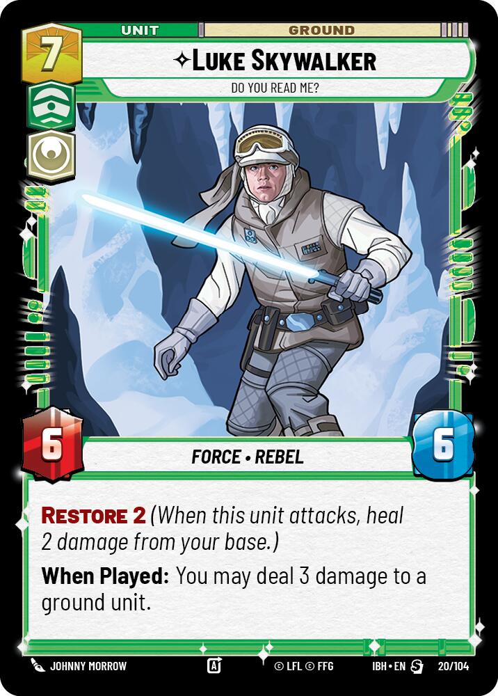 Luke Skywalker (20/104) - Do You Read Me? (20/104) [Intro Battle: Hoth] | Shuffle n Cut Hobbies & Games