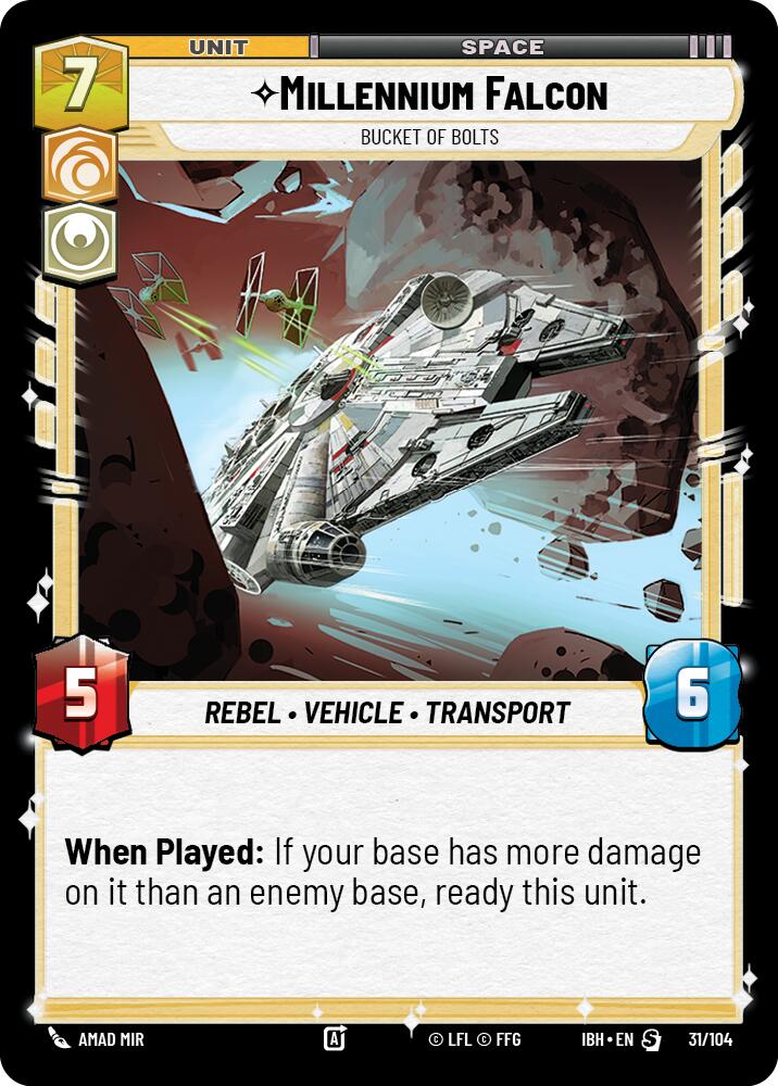 Millennium Falcon (31/104) - Bucket of Bolts (31/104) [Intro Battle: Hoth] | Shuffle n Cut Hobbies & Games
