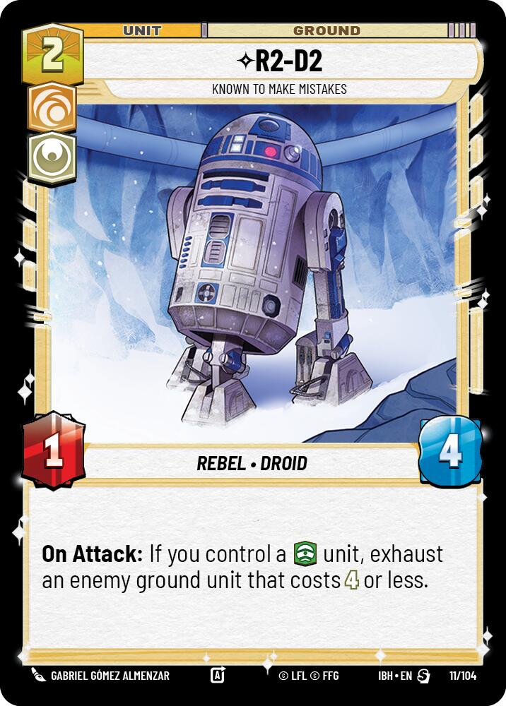 R2-D2 (11/104) - Known to Make Mistakes (11/104) [Intro Battle: Hoth] | Shuffle n Cut Hobbies & Games