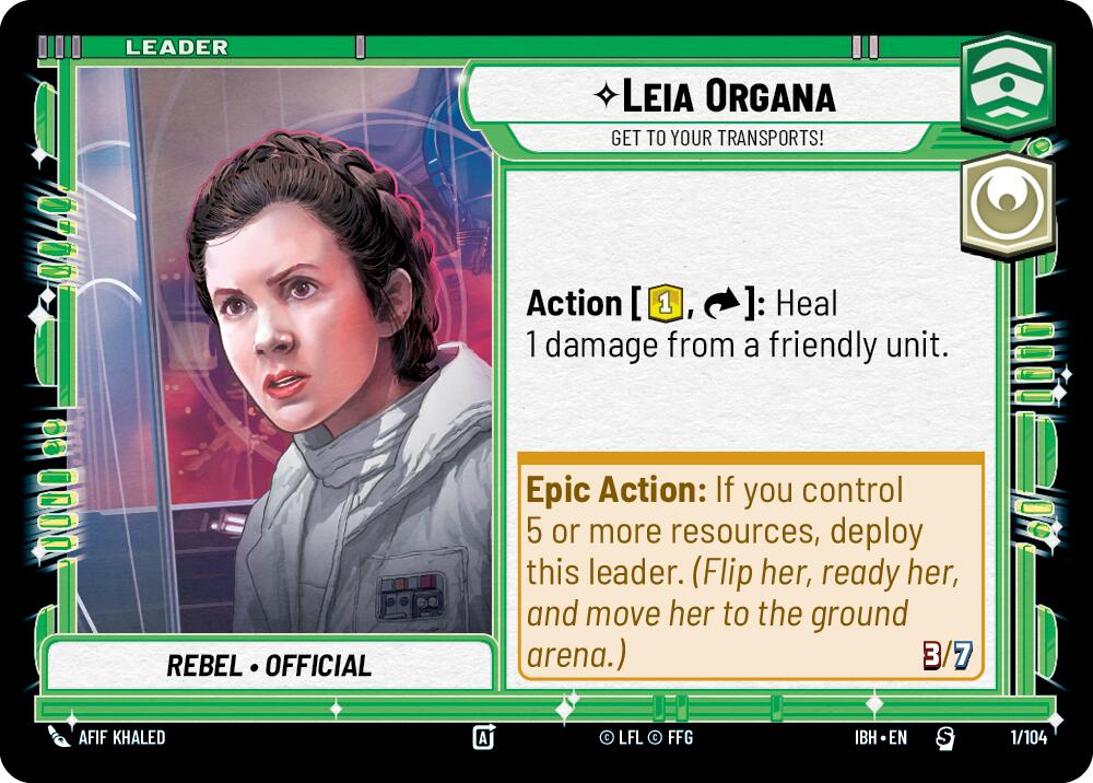 Leia Organa (1/104) - Get To Your Transports! (1/104) [Intro Battle: Hoth] | Shuffle n Cut Hobbies & Games