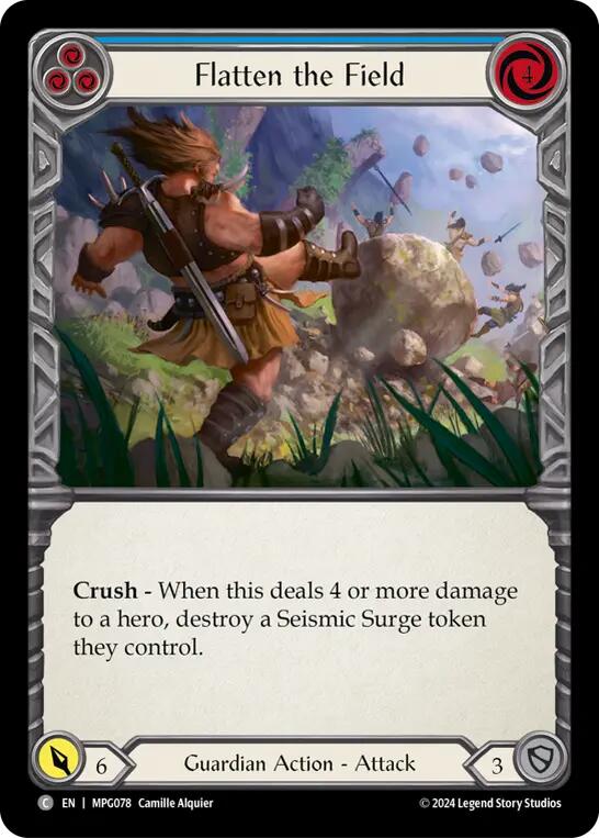 Flatten the Field (Blue) [MPG078] (Mastery Pack Guardian)  Rainbow Foil | Shuffle n Cut Hobbies & Games