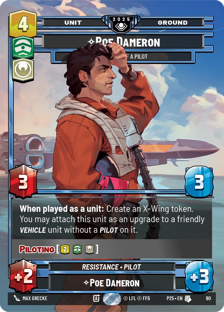 Poe Dameron (90) - One Hell of a Pilot (90) [Organized Play Promos] | Shuffle n Cut Hobbies & Games