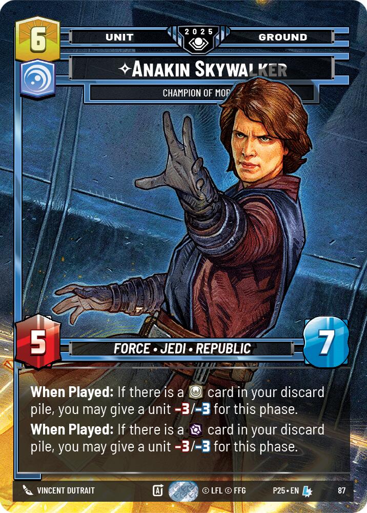 Anakin Skywalker (87) - Champion of Mortis (87) [Organized Play Promos] | Shuffle n Cut Hobbies & Games