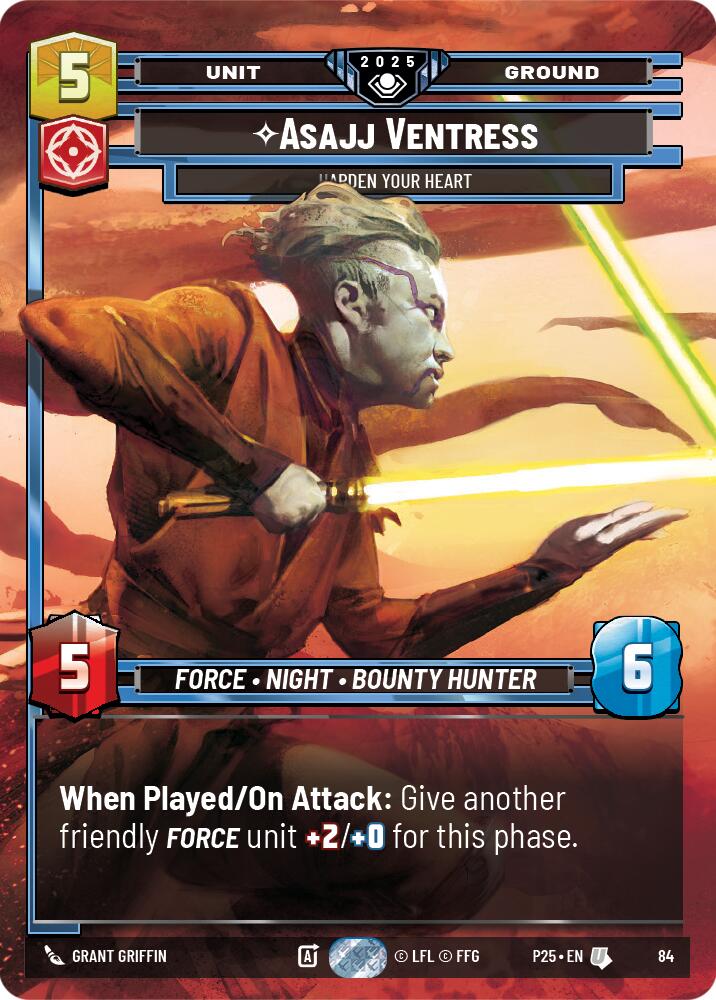 Asajj Ventress (84) - Harden Your Heart (84) [Organized Play Promos] | Shuffle n Cut Hobbies & Games
