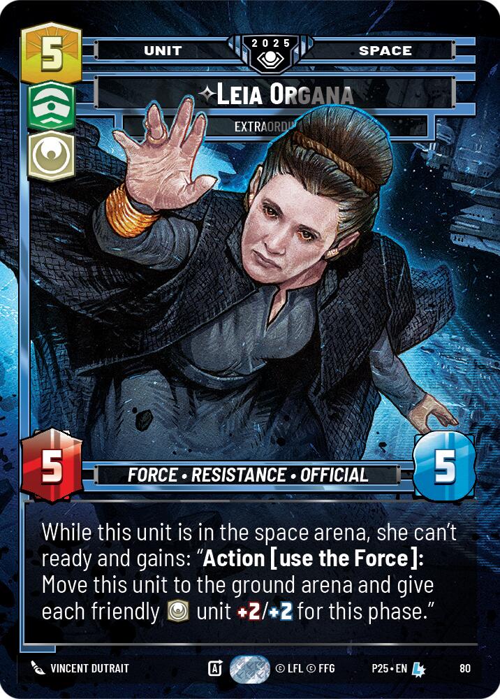 Leia Organa (80) - Extraordinary (80) [Organized Play Promos] | Shuffle n Cut Hobbies & Games