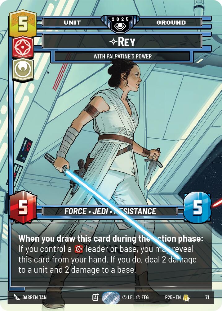 Rey (71) - With Palpatine's Power (71) [Organized Play Promos] | Shuffle n Cut Hobbies & Games