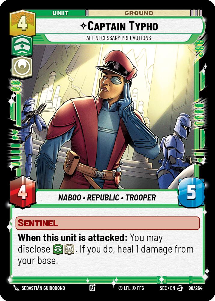Captain Typho (98/264) - All Necessary Precautions (98/264) [Secrets of Power] | Shuffle n Cut Hobbies & Games
