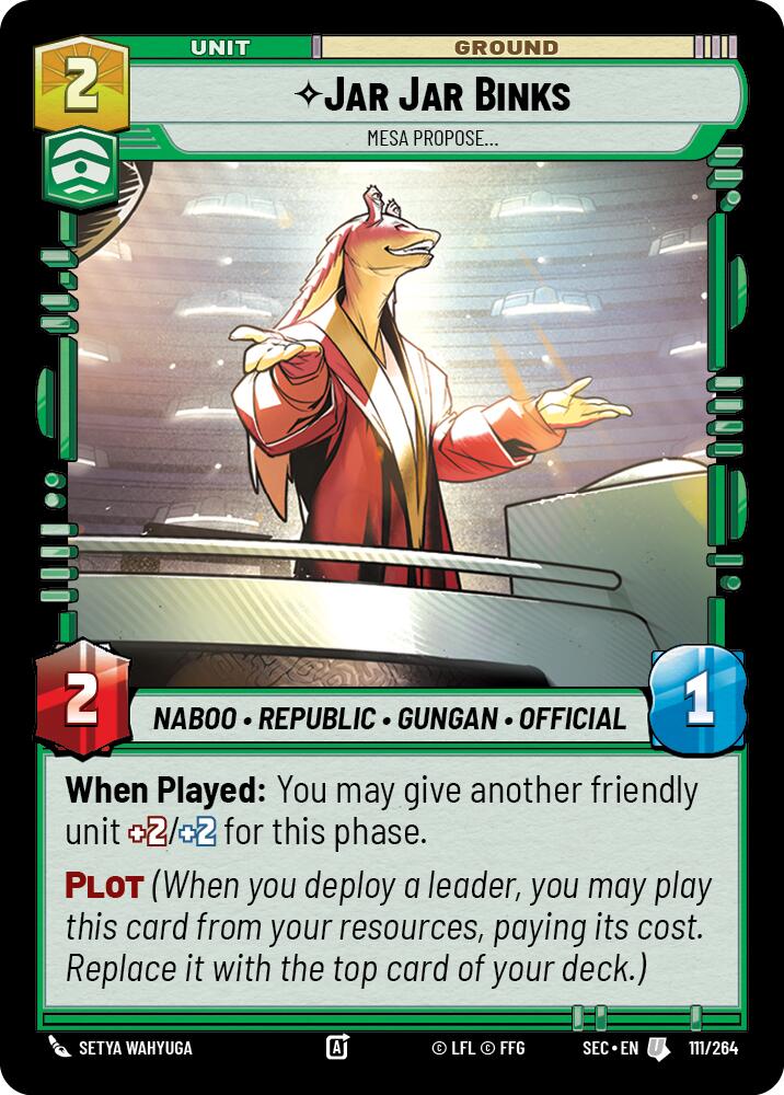 Jar Jar Binks (111/264) - Mesa Propose (111/264) [Secrets of Power] | Shuffle n Cut Hobbies & Games