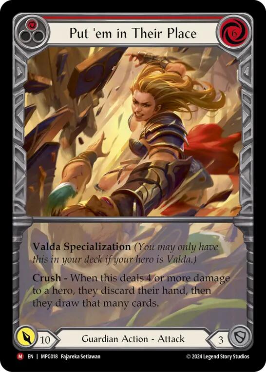 Put 'Em In Their Place (Extended Art) [MPG018] (Mastery Pack Guardian)  Rainbow Foil | Shuffle n Cut Hobbies & Games