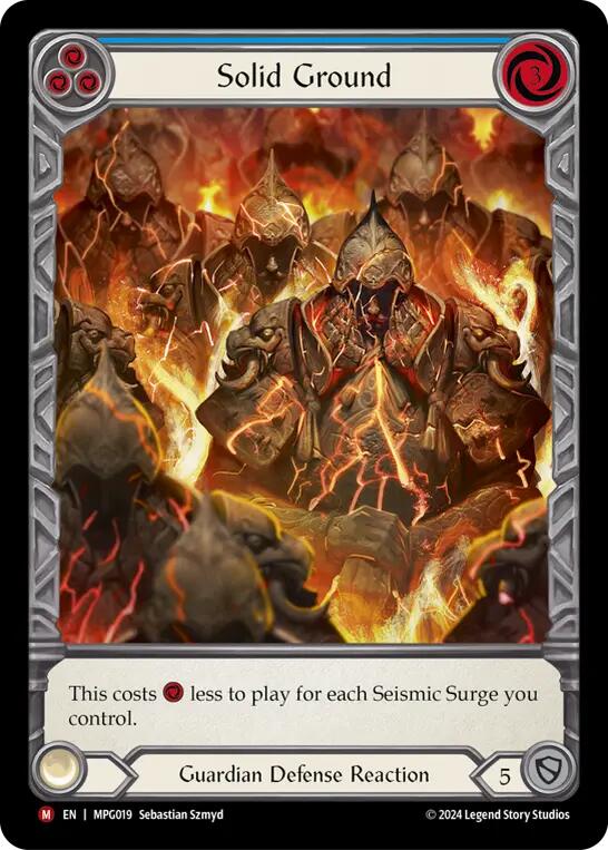 Solid Ground (Extended Art) [MPG019] (Mastery Pack Guardian)  Rainbow Foil | Shuffle n Cut Hobbies & Games