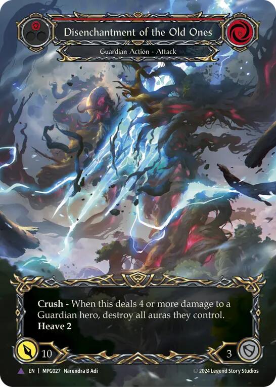 Disenchantment of the Old Ones (Marvel Cold Foil) [MPG027] (Mastery Pack Guardian)  Cold Foil | Shuffle n Cut Hobbies & Games