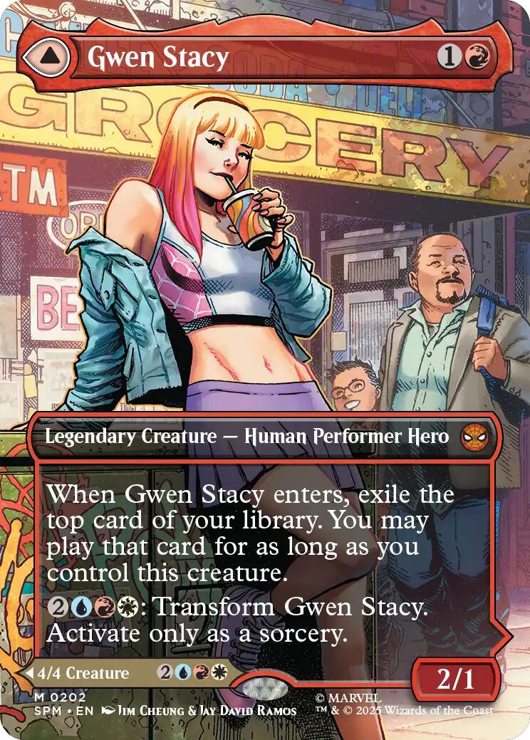 Gwen Stacy (0202) (Borderless) [Marvel's Spider-Man] | Shuffle n Cut Hobbies & Games