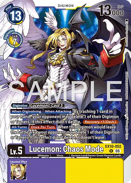 Lucemon: Chaos Mode [EX10-052] [Sinister Order] | Shuffle n Cut Hobbies & Games
