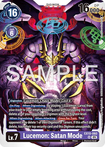 Lucemon: Satan Mode [EX10-060] [Sinister Order] | Shuffle n Cut Hobbies & Games