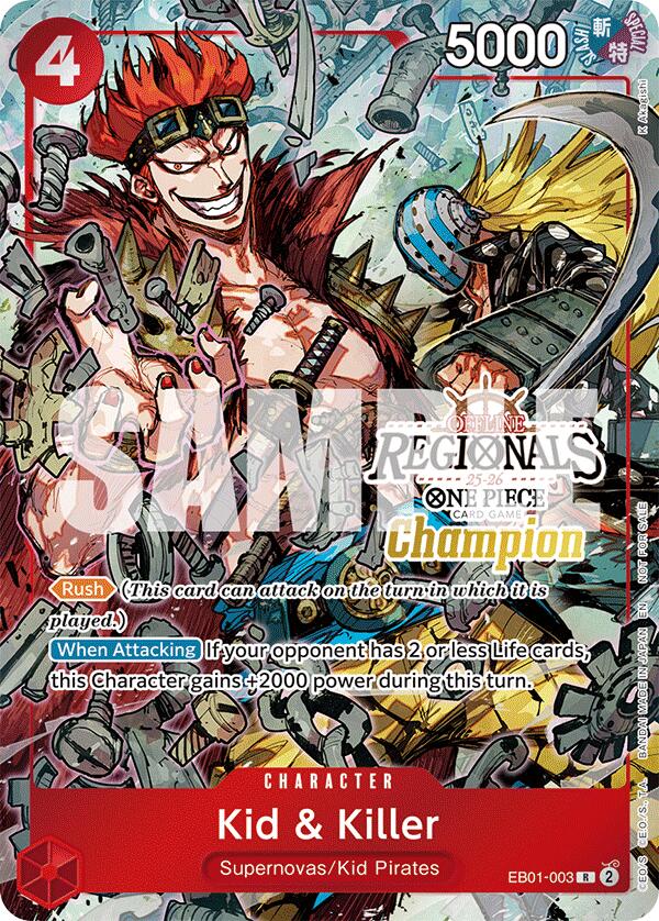 Kid & Killer (Offline Regional Champion Card Set 2025 Vol.2) [One Piece Promotion Cards] | Shuffle n Cut Hobbies & Games