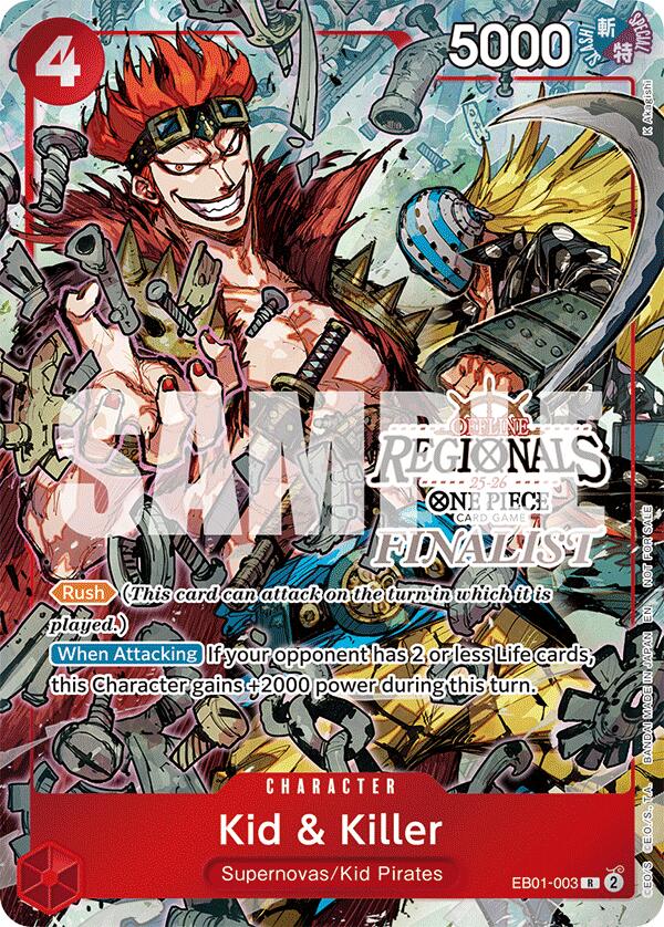 Kid & Killer (Offline Regional Finalist Card Set 2025 Vol.2) [One Piece Promotion Cards] | Shuffle n Cut Hobbies & Games