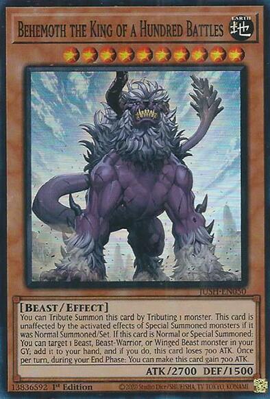 Behemoth the King of a Hundred Battles (Super Rare) [JUSH-EN050] Super Rare | Shuffle n Cut Hobbies & Games