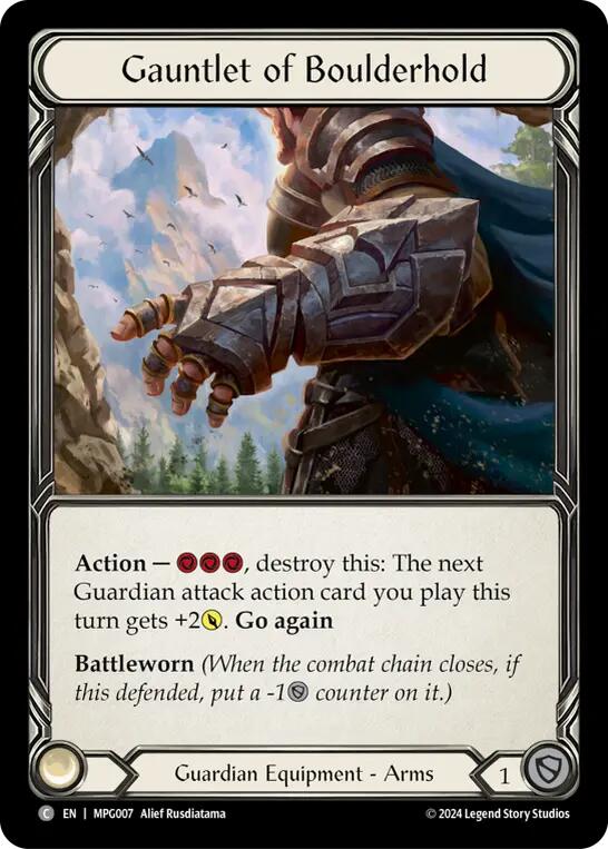 Gauntlet of Boulderhold [MPG007] (Mastery Pack Guardian)  Cold Foil | Shuffle n Cut Hobbies & Games
