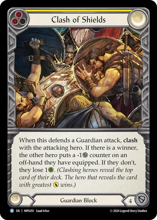 Clash of Shields [MPG051] (Mastery Pack Guardian)  Rainbow Foil | Shuffle n Cut Hobbies & Games