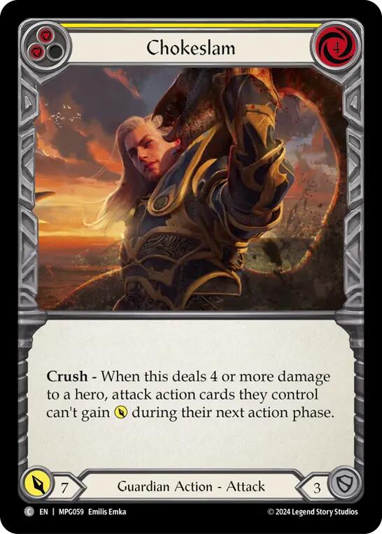 Chokeslam (Yellow) [MPG059] (Mastery Pack Guardian) | Shuffle n Cut Hobbies & Games