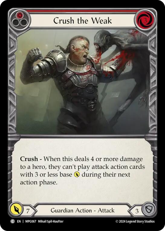 Crush the Weak (Red) [MPG067] (Mastery Pack Guardian) | Shuffle n Cut Hobbies & Games