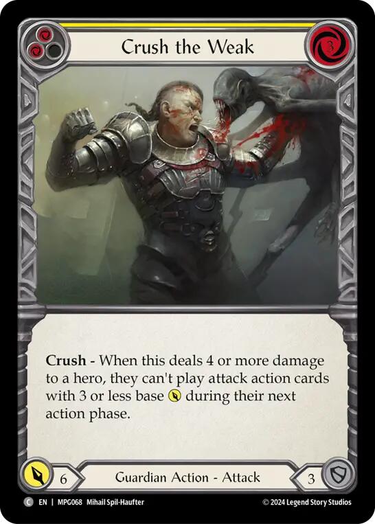 Crush the Weak (Yellow) [MPG068] (Mastery Pack Guardian) | Shuffle n Cut Hobbies & Games